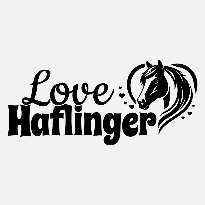 Haflinger Love Herz Pferdekopf