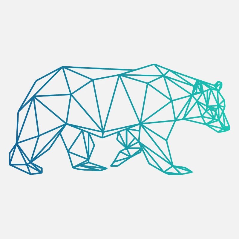 Bär Braunbär Abstrakt Polygon geometrisch Geschenk