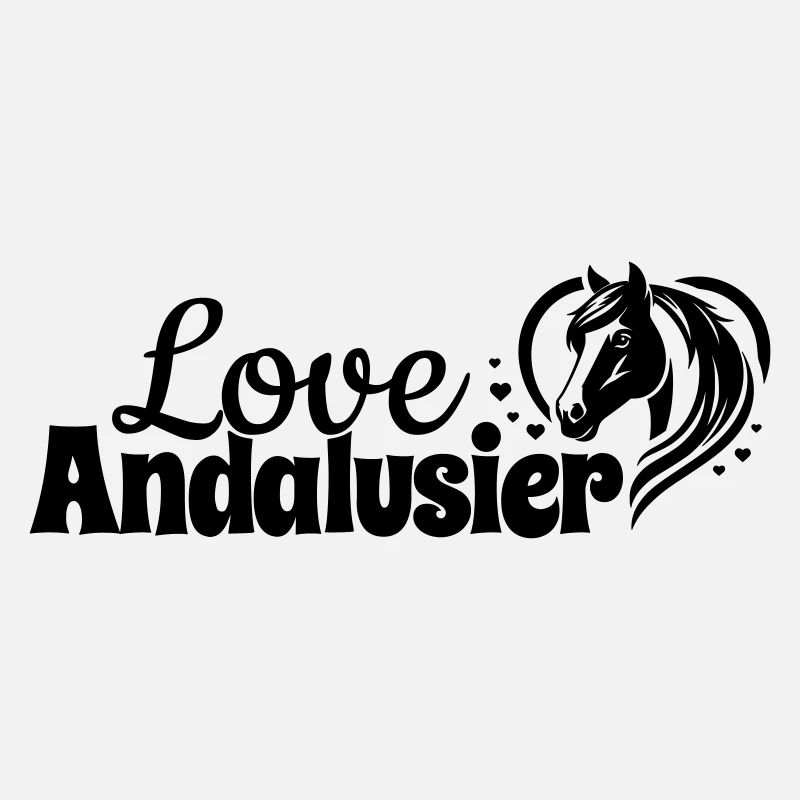 Andalusier Love Herz Pferdekopf