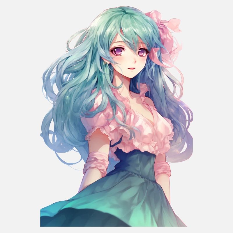 Fille d’anime aux cheveux roses