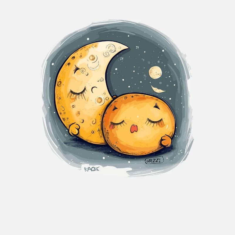 Biscuit endormi et lune