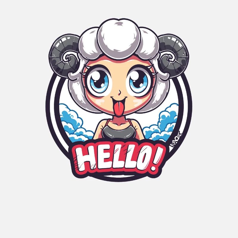 funny sheep says hello