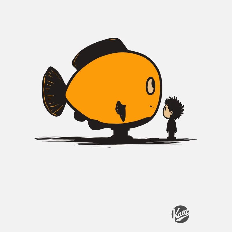 Petit garçon et gros poisson