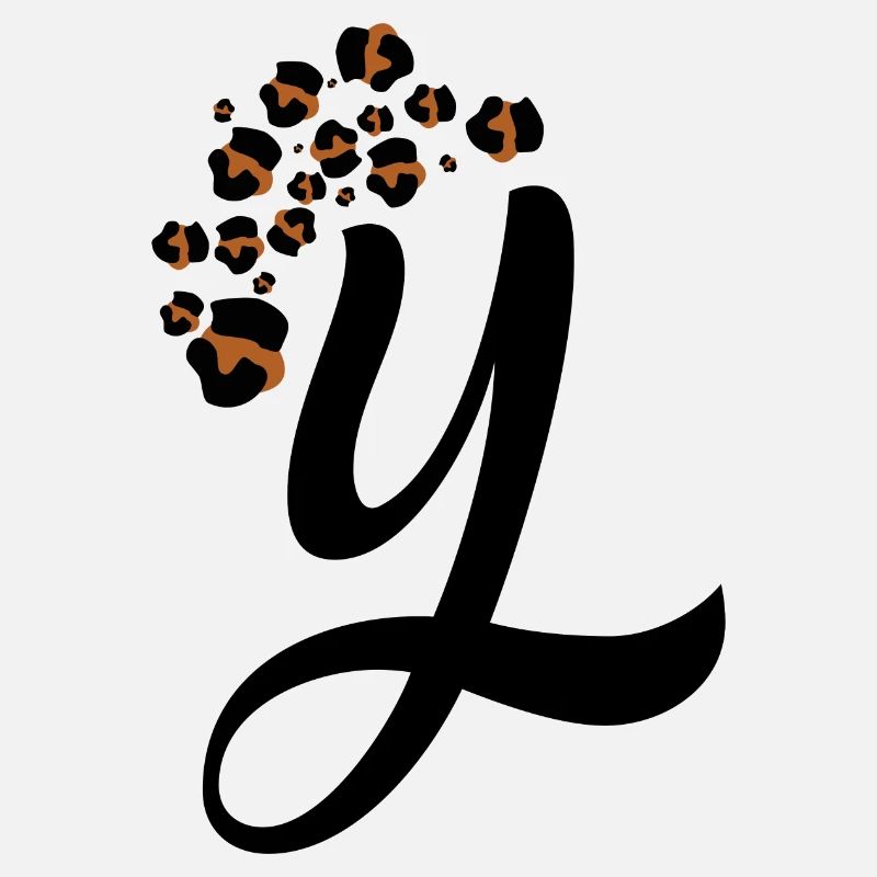 Lettre y motifs léopard