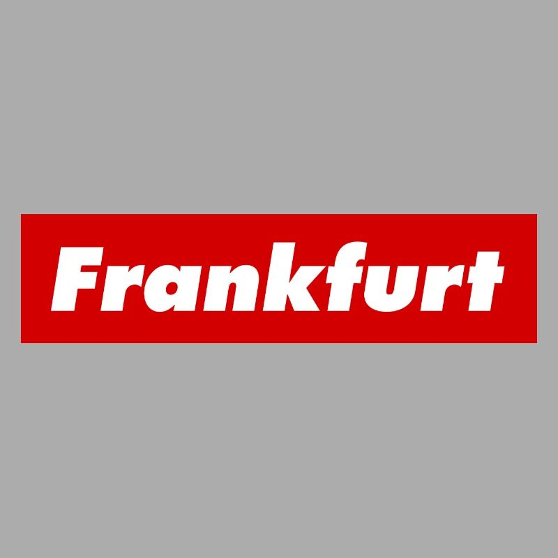Logo de la boîte rouge de Francfort sur le Main Oder Frankfurter