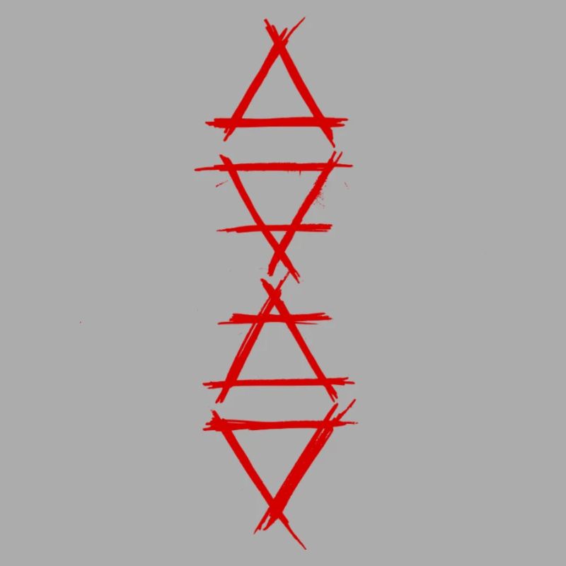 Élément symbole 4 éléments rouge