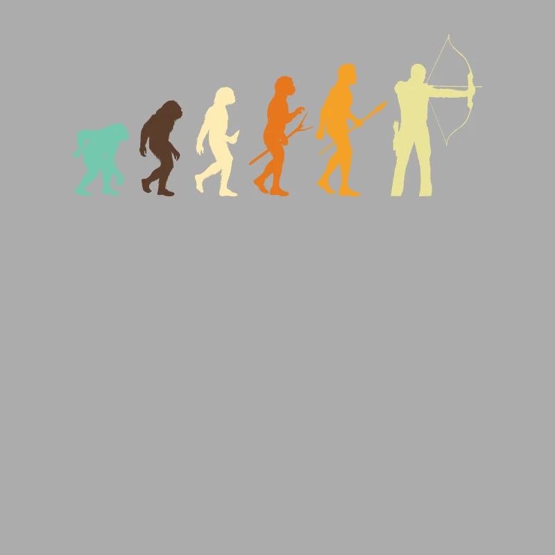 Evolution Bogenschießen Bogenschütze Geschenk
