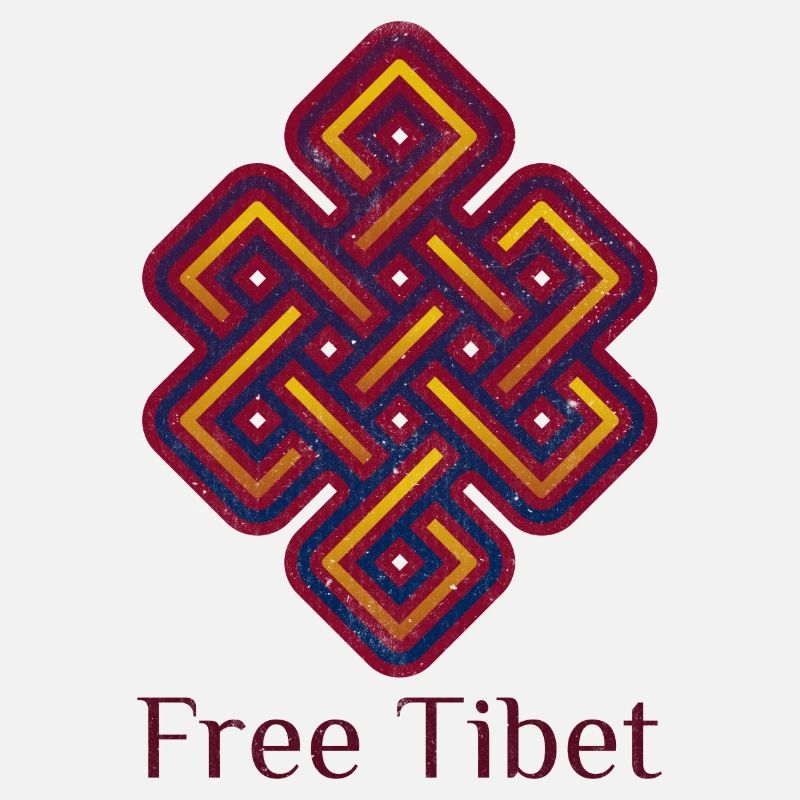Befreit Tibet. Tibetisch-buddhistischer endloser Knoten