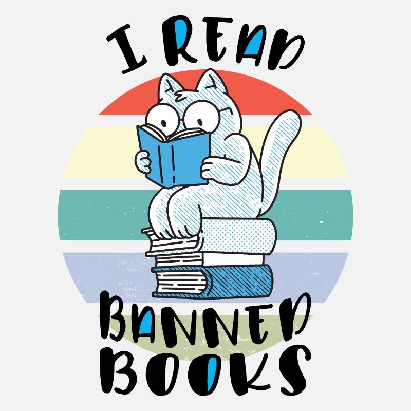 Ich lese verbotene Bücher Katze