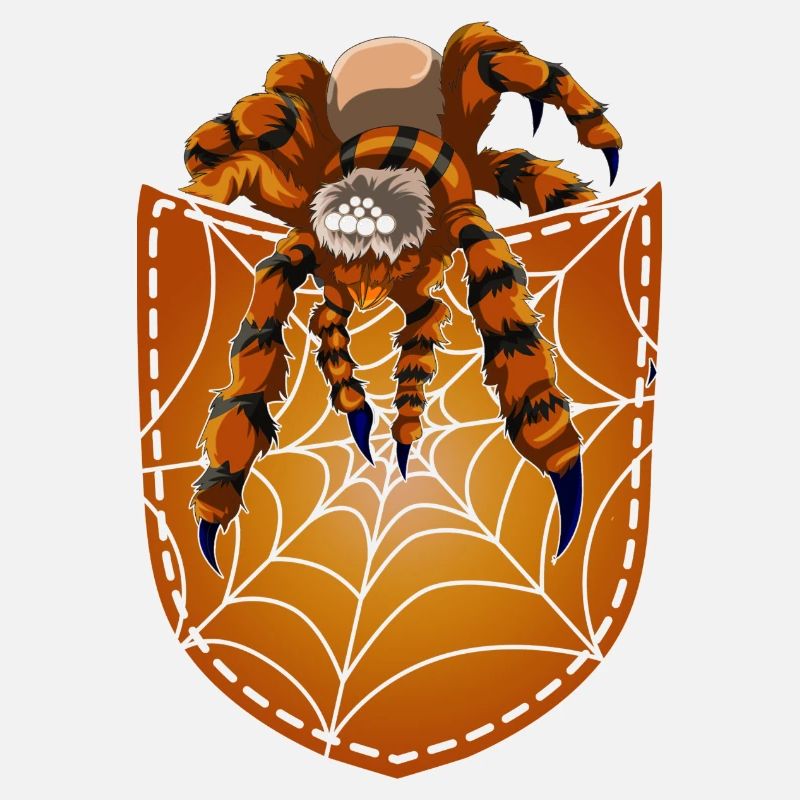 Tarantula Spider Web Animal Breast Pocket Spider