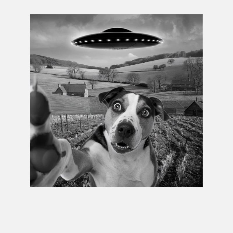 Alien Encounter Dog Selfie