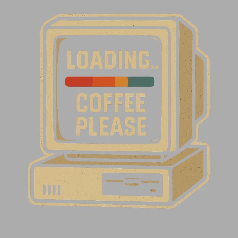 Loading Coffee Please Retro Computer