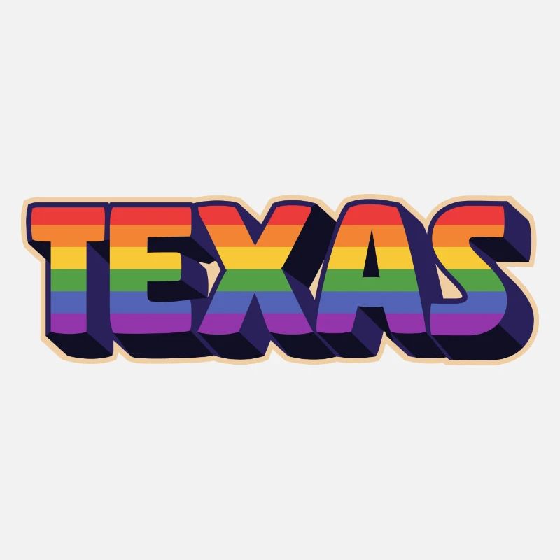 Texas Rainbow Pride Design for LGBT+ Texans