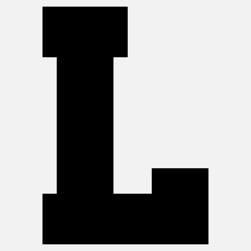 L - majuscule simple, gras et serif