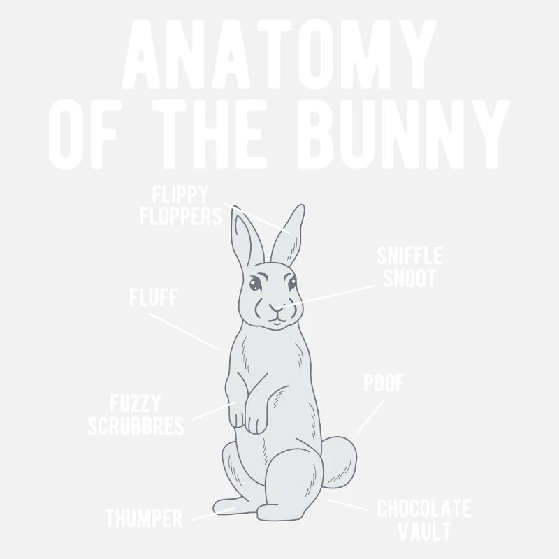 Anatomy Rabbit Easter Sunday Holiday Gift