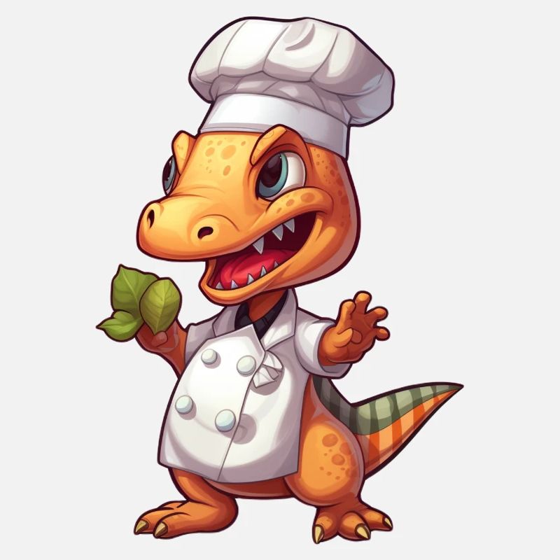 Mignon bébé Velociraptor Chef