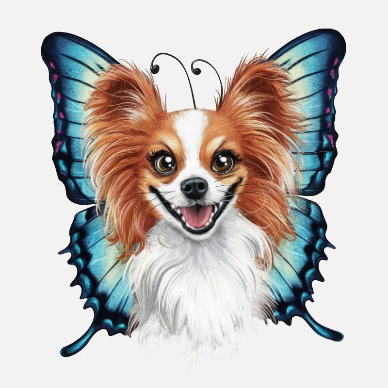 Dessin animé Papillon chien avec des ailes de papillon