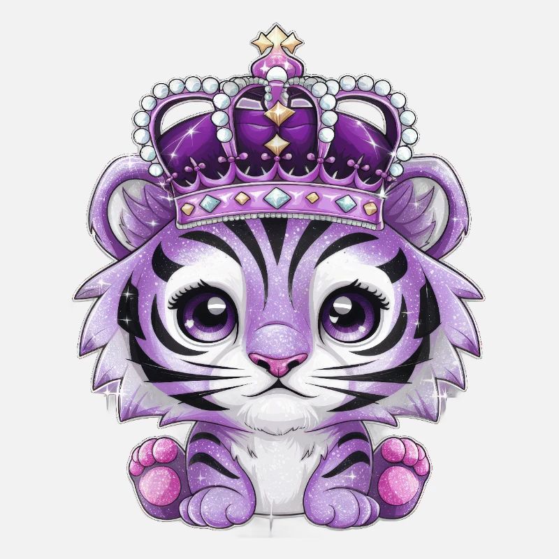 Kawaii Tiger mit prachtvoller Krone