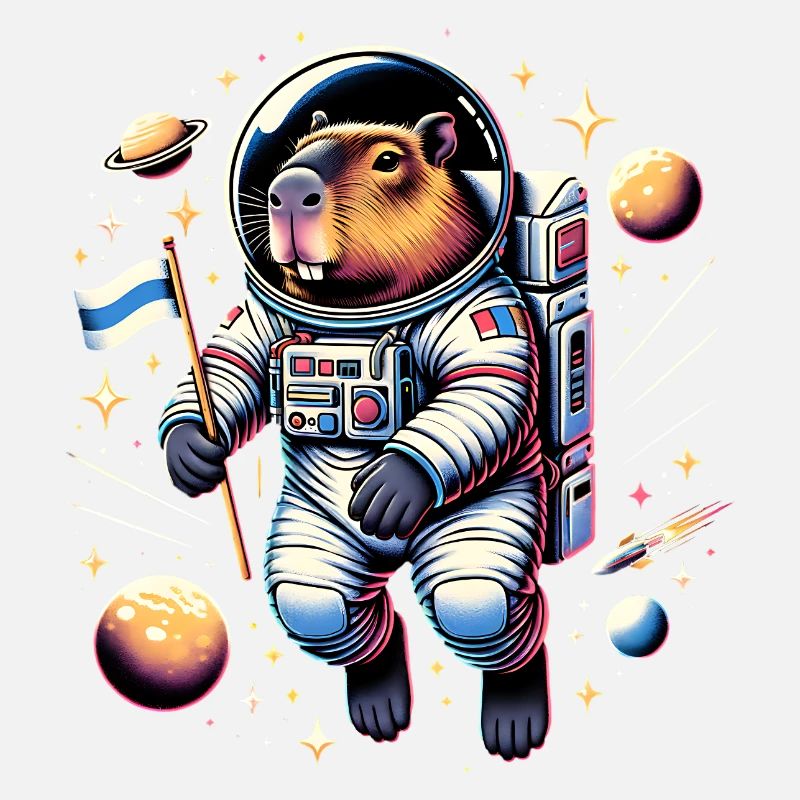 Capybaras Mignon Capybara Astronaute