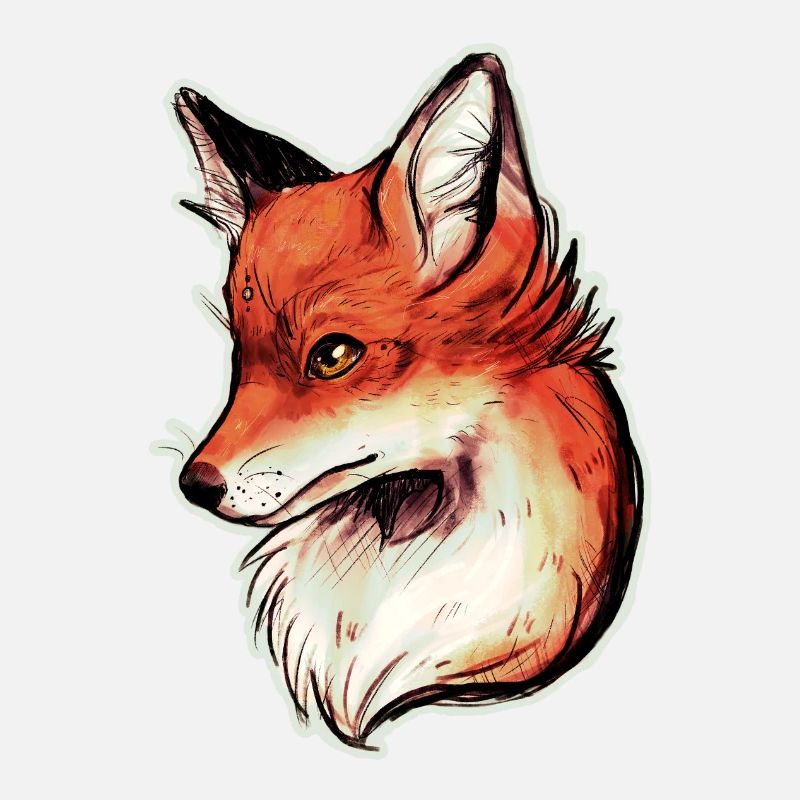 Fuchs Kopf Zeichnung Kunst Fox