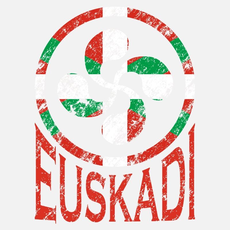 Drapeau d’Euskadi. Pays Basque Lauburu. Ikurriña
