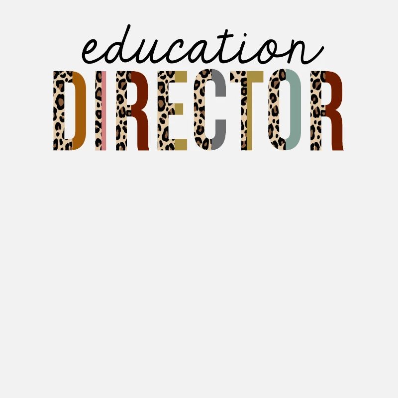 Education Director Leopard Print Funny