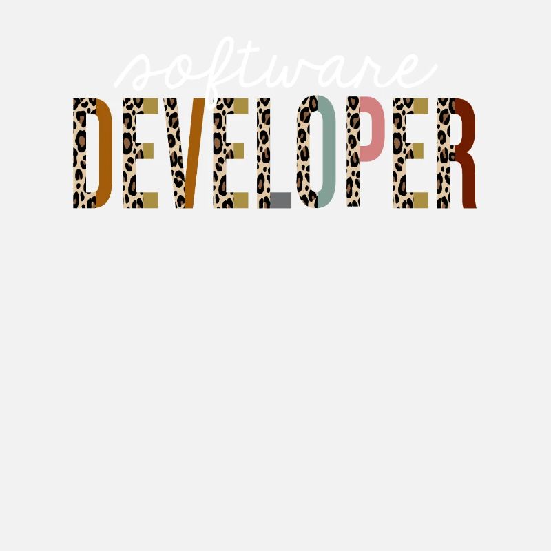 Software Developer Leopard Print Funny Gift