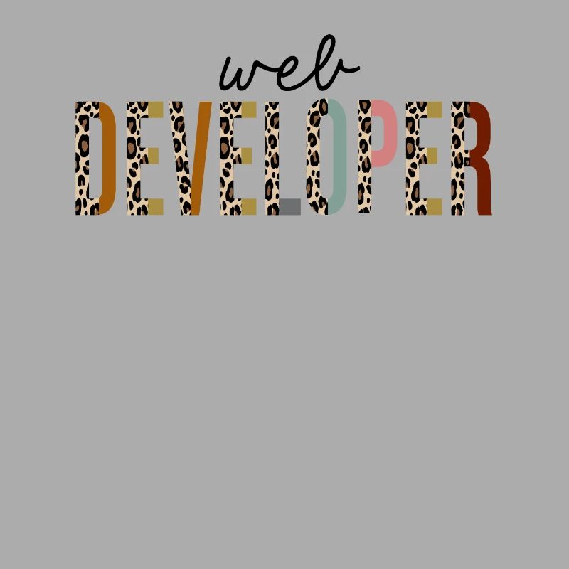 web developer Leopard Print Funny
