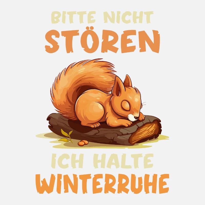 Eichhörnchen Bitte Nicht Stören Winterruhe Schlaf