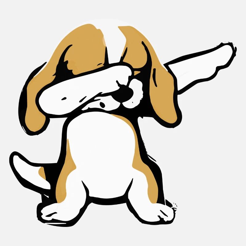 Dabbing-Beagle-Tab Hund Geschenk Retro