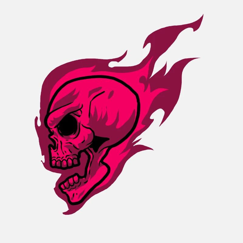 Skull Fire Human Head Skeleton Bone Bony Mask Gift