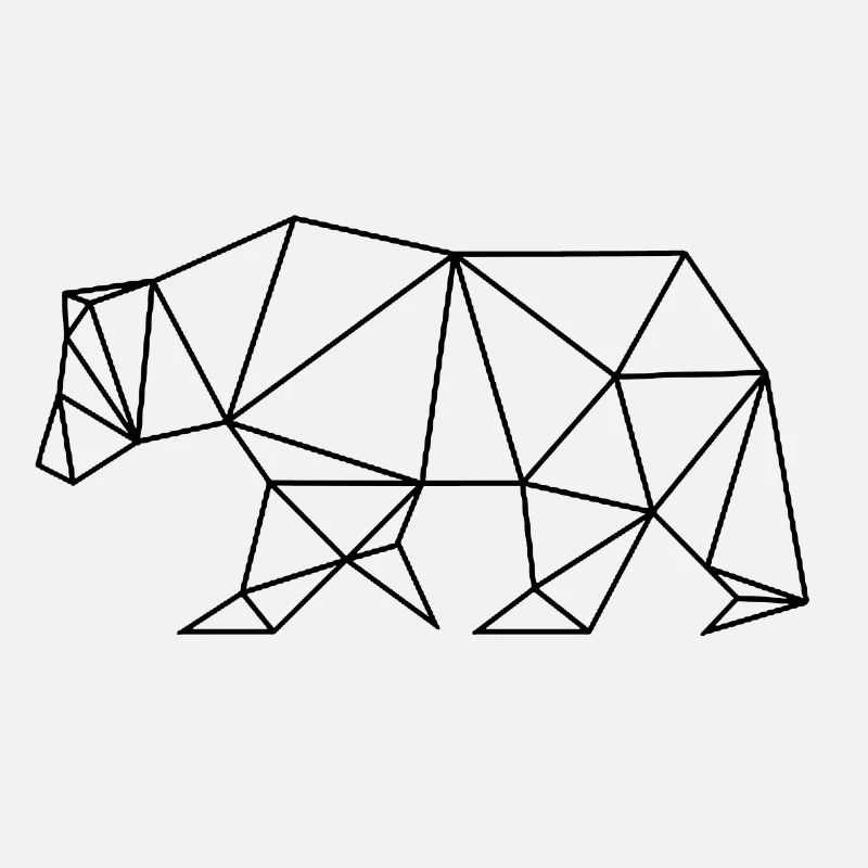 Eisbaer Bär black polyart