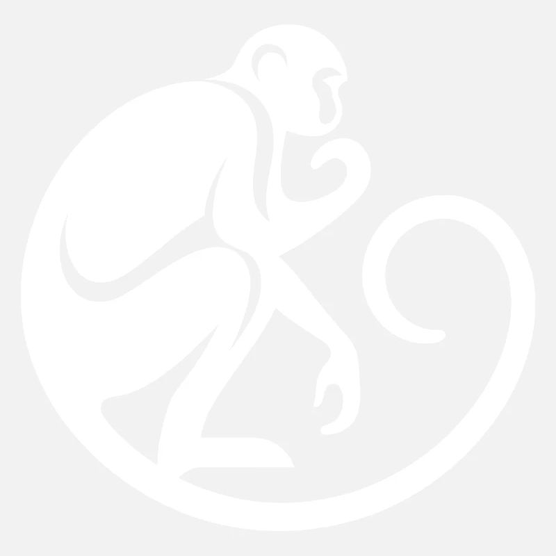 Silhouette de chimpanzé singe minimaliste