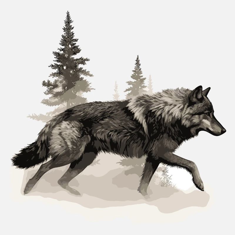 Wolf Scratch Marks Claws Wild Forest Animal