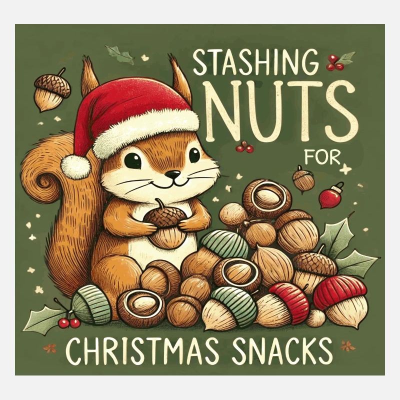 Stashing Nuts For Christmas Snacks