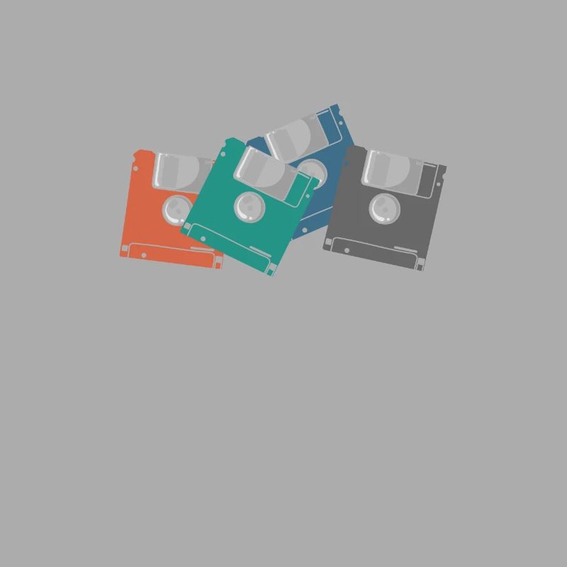 bunte Disketten Retrospeichermodul Datenträger
