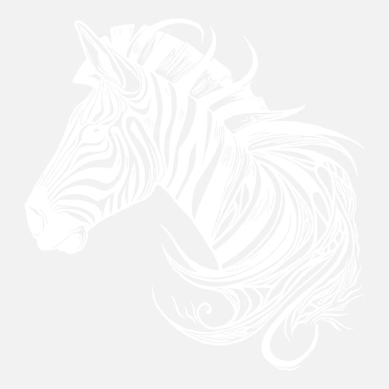 Wild Zebra Tattoo Style Lignes