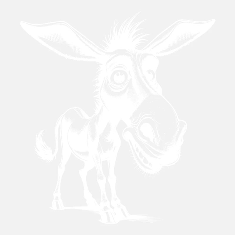 Crazy donkey grinning smiling long-eared