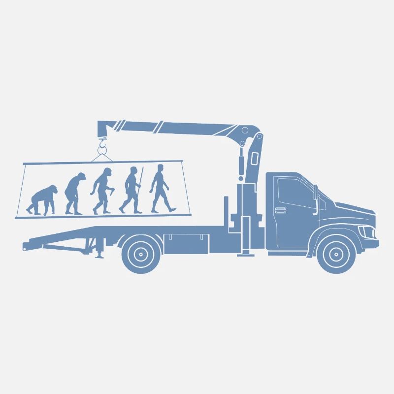 Abschlepper Evolution Silhouette Minimalistisch