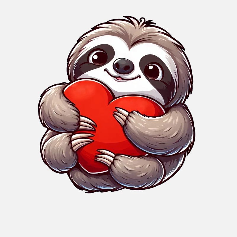 Faultier verliebt Valentinstag Herz Liebe