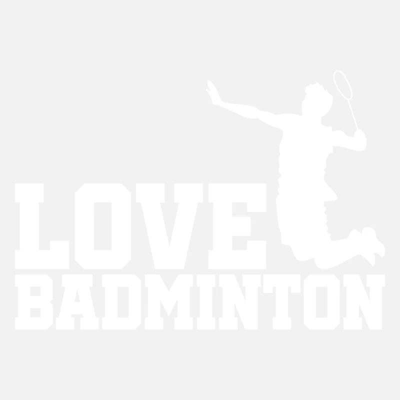 Love Graphic Badminton Player Shuttlecock Player S