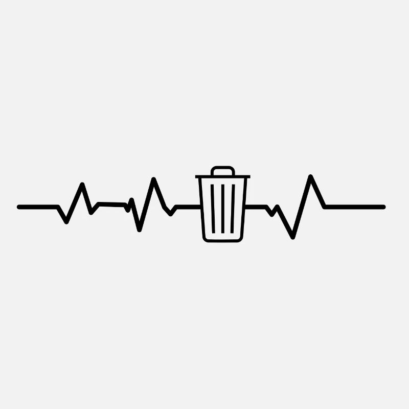 Dustbin Heartbeat Müllmann Müllabfuhr Müll