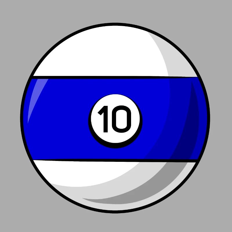 Boule de billard 10 Billard bleu dix