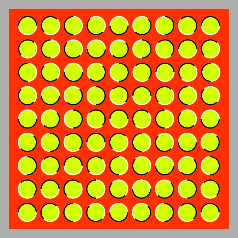 optical illusion - moving circles