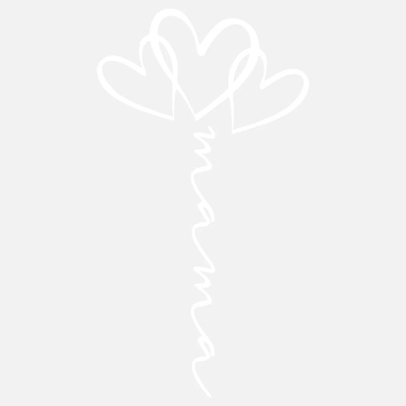 Maman écriture coeur fleur