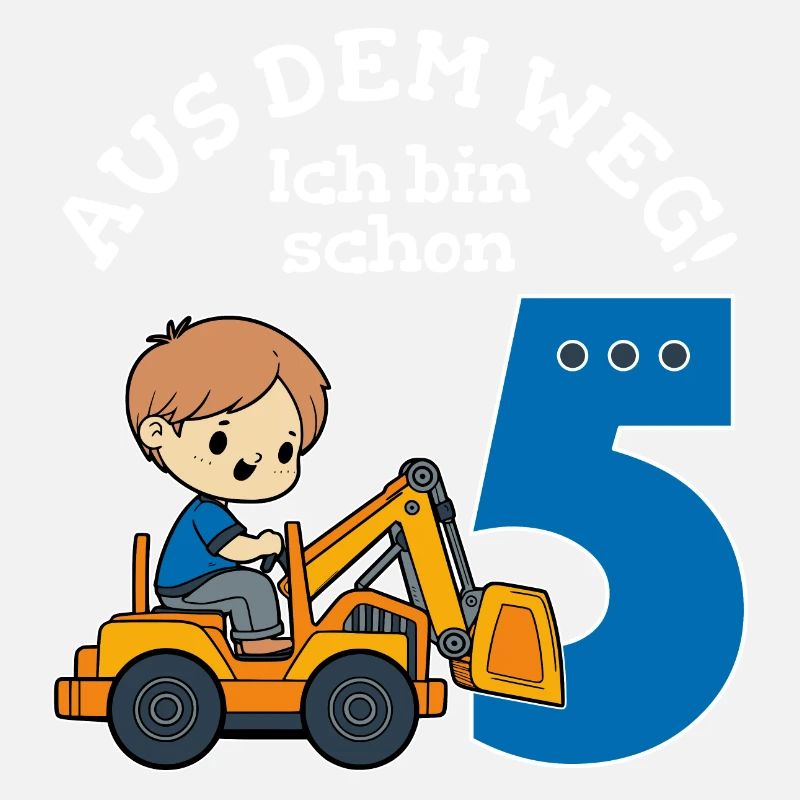 5. Geburtstag Bagger Junge