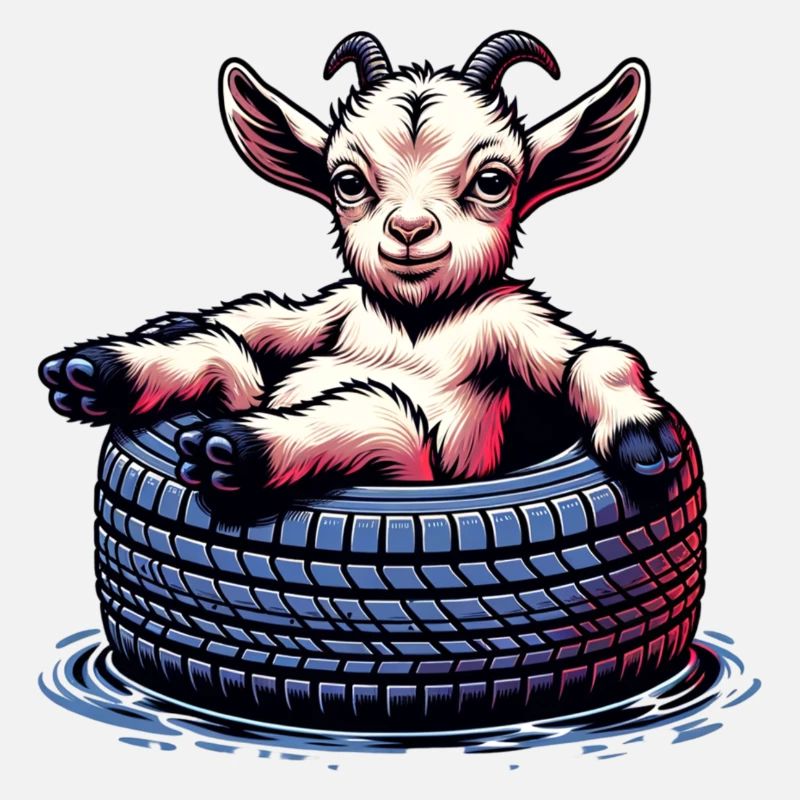 Drôle de conception de ferme d’amant des animaux de chèvre