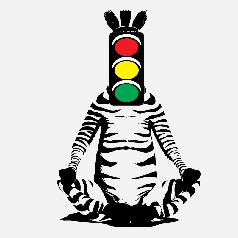 Zebra, Traffic Light, Head, Art, Streetart, Urban