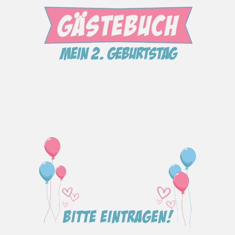 Gästebuch - Zweiter Geburtstag Kleinkind Geschenk