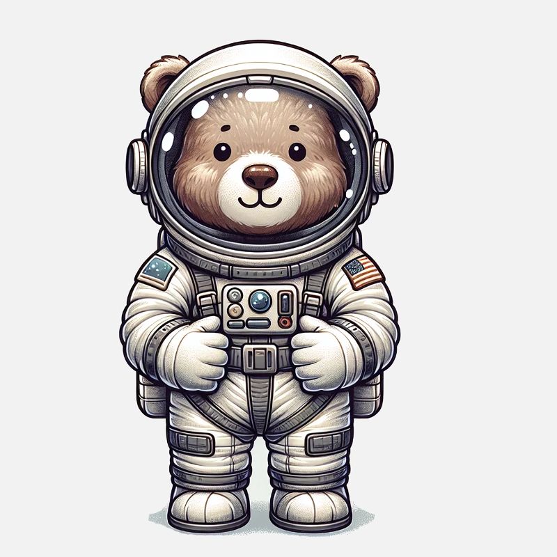 Cute Bear Astronaut
